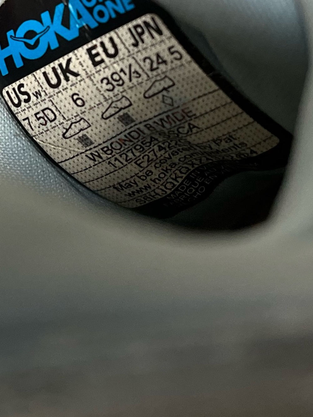 Hoka Bondi 8 Womens Size 7.5 D Summer Song Blue Country Air Sneakers - Picture 10 of 11